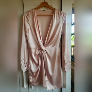 Silky Rosegold mini dress